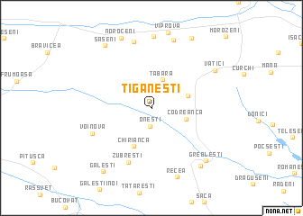 map of Ţigăneşti