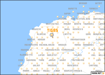 map of Tigas