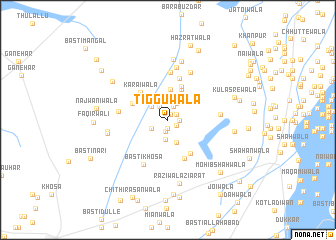 map of Tiggūwāla