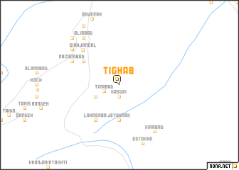 map of Tīgh Āb