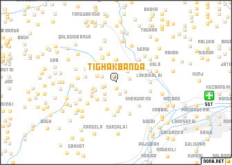 map of Tighak Bānda