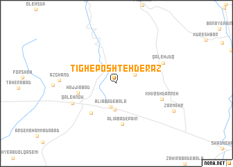 map of Tīgh-e Poshteh Derāz