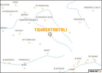 map of Tighremt nʼAït ‘Ali