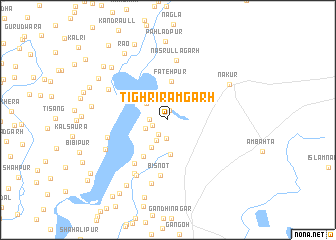 map of Tighri Rāmgarh