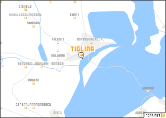 map of Ţiglina
