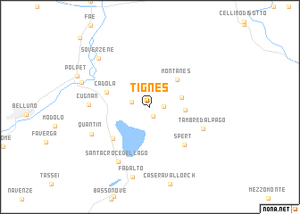 map of Tignes
