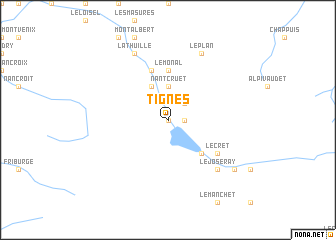 map of Tignes