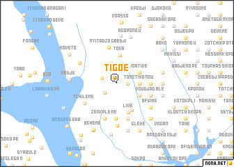 map of Tigoé