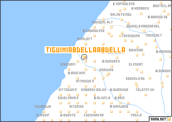 map of Tiguimi Abdel-la Abdel-la