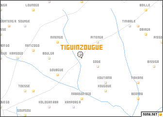 map of Tiguinzougué
