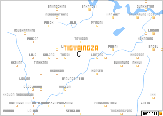 map of Tigyaingza
