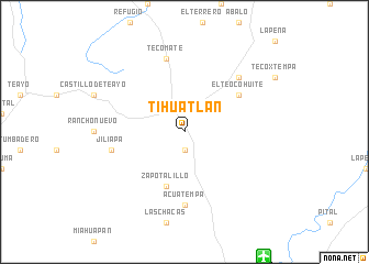 map of Tihuatlán