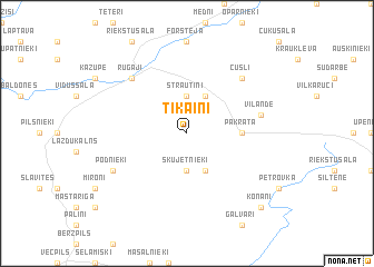 map of Tikaiņi
