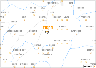 map of Tʼīkʼan