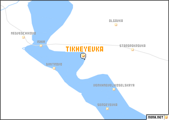 map of Tikheyevka