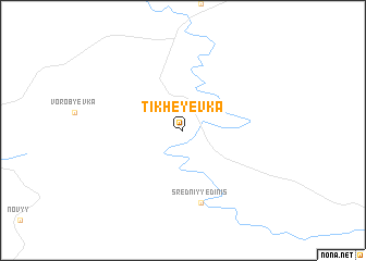 map of Tikheyevka