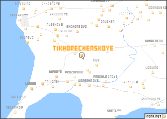 map of Tikhorechenskoye
