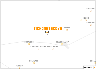 map of Tikhoretskoye