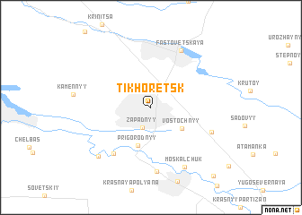 map of Tikhoretsk