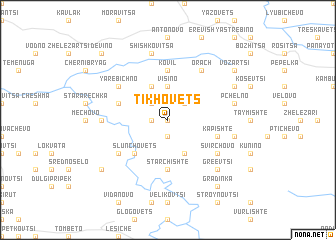 map of Tikhovets