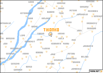 map of Tikonko