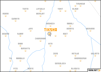 map of Tʼikʼsha