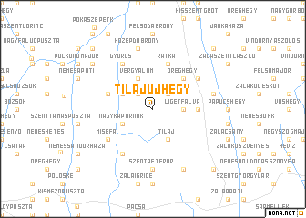 map of Tilajújhegy