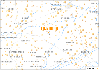 map of Tilbānah