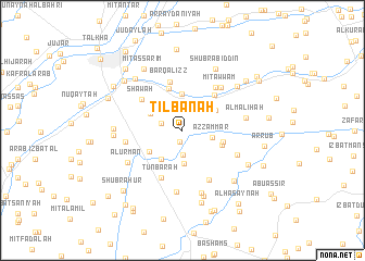 map of Tilbānah