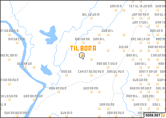 map of Tilbora