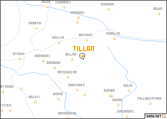 map of Tillān
