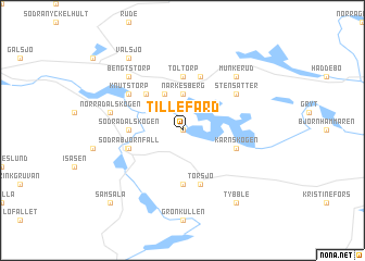 map of Tillefärd