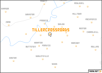 map of Tiller Crossroads