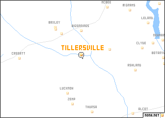 map of Tillersville