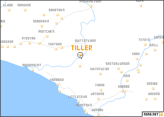 map of Tiller