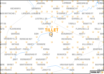 map of Tillet