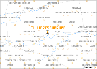 map of Tillières-sur-Avre