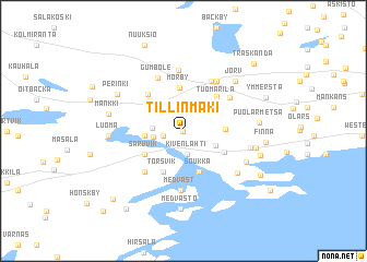 map of Tillinmäki