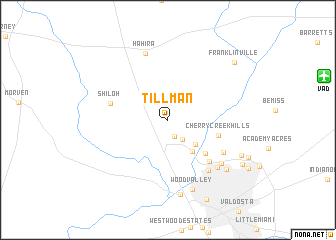 map of Tillman