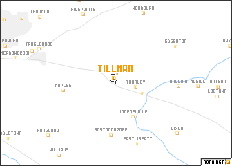 map of Tillman