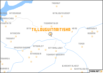 map of Tillouguit nʼAït Isha