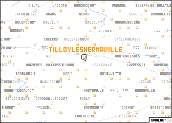 map of Tilloy-lès-Hermaville