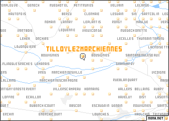 map of Tilloy-lez-Marchiennes