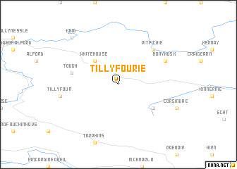 map of Tillyfourie