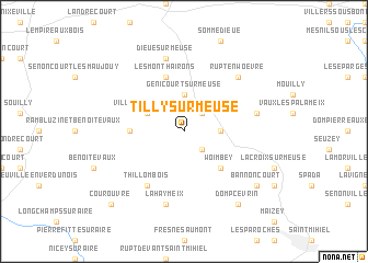 map of Tilly-sur-Meuse