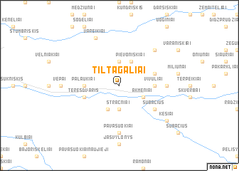 map of Tiltagaliai