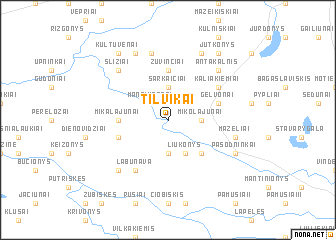 map of Tilvikai