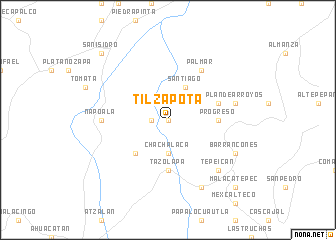 map of Tilzapota