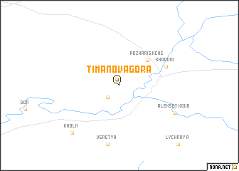 map of Timanova Gora