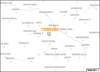 map of Timbaúba